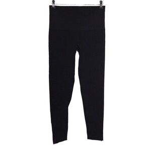 Spanx Black Ankle Zip Athletic Leggings Womens 2X‎ Pull On